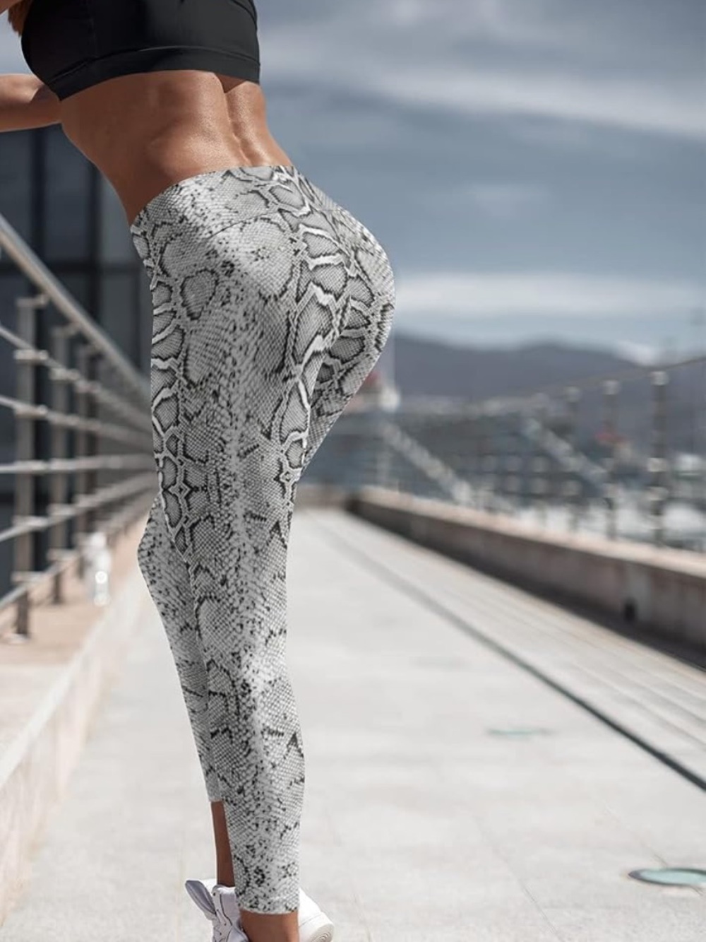 Snake Print Athletic Leggings